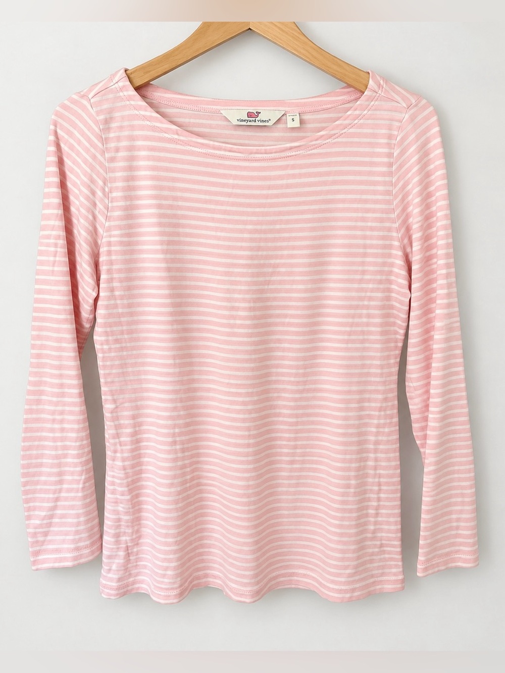 Vineyard Vines Women’s Pink & White Striped Long Sleeve Top Size Small
